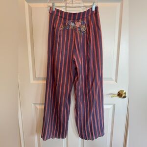 Aratta Orange and Purple Striped Pants